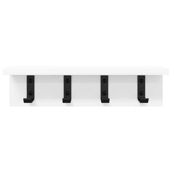 Стенен закачалка за палта Бяло 40 x 10,5 x 10,5 см