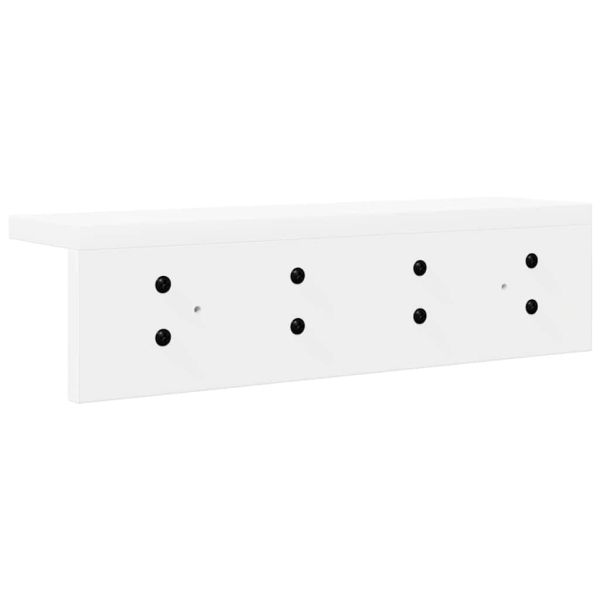 Стенен закачалка за палта Бяло 40 x 10,5 x 10,5 см