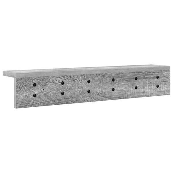 Стенен закачалка за палта Сив Сонома 60 x 10,5 x 10,5 см