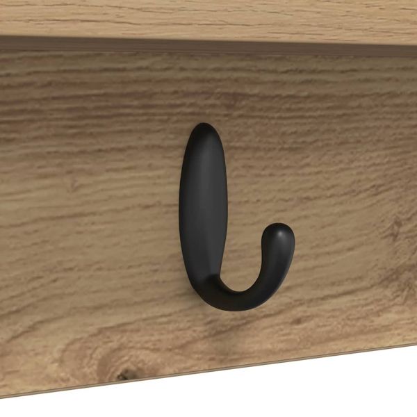 Стенен закачалка за палта Дъб 80 x 10,5 x 18 см Инженерно дърво