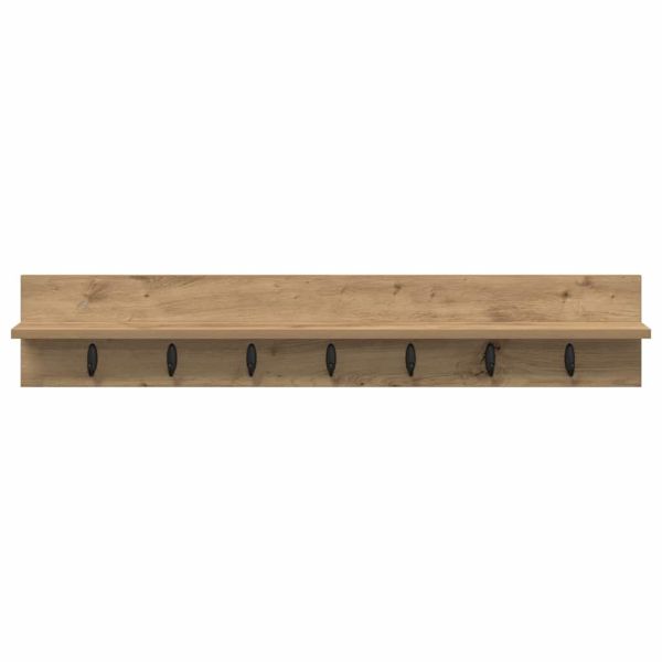 Стенен закачалка за палта със съхранение Дъб 100 x 10,5 x 18 см