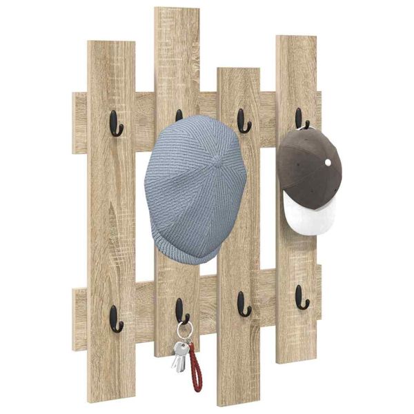 Стенен закачалка за палта Сонома дъб 60 x 3 x 82 см