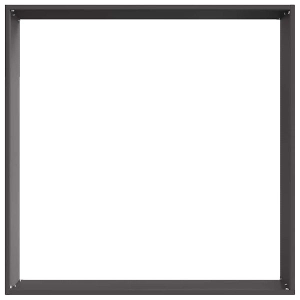 Ограда за трева 60 x 60 x 13 см Стомана Черно