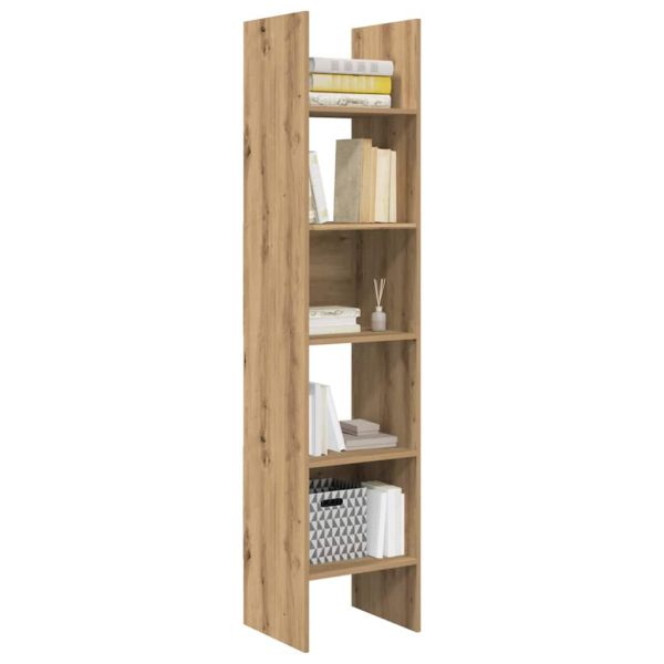 Шкаф за книги 5 нива 40 x 35 x 180 см Инженерна дървесина Дъб