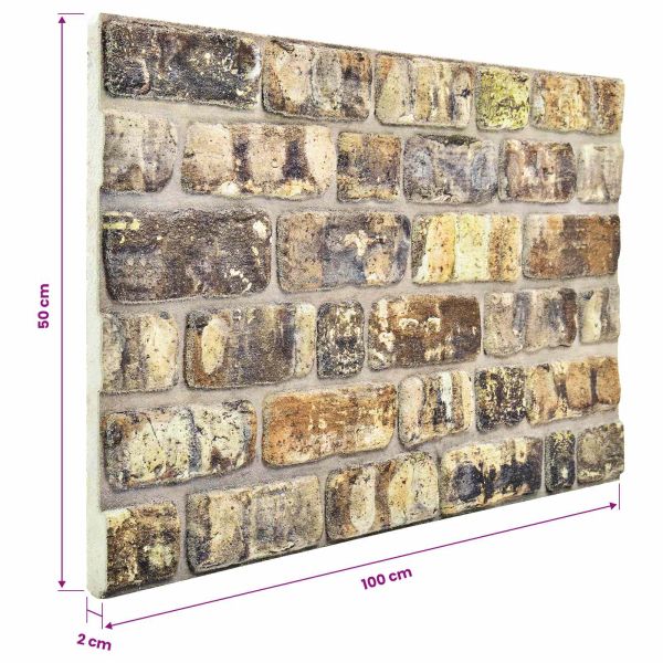 Стенни панели 10 pcs Многоцветен 100 x 50 cm EPS пяна