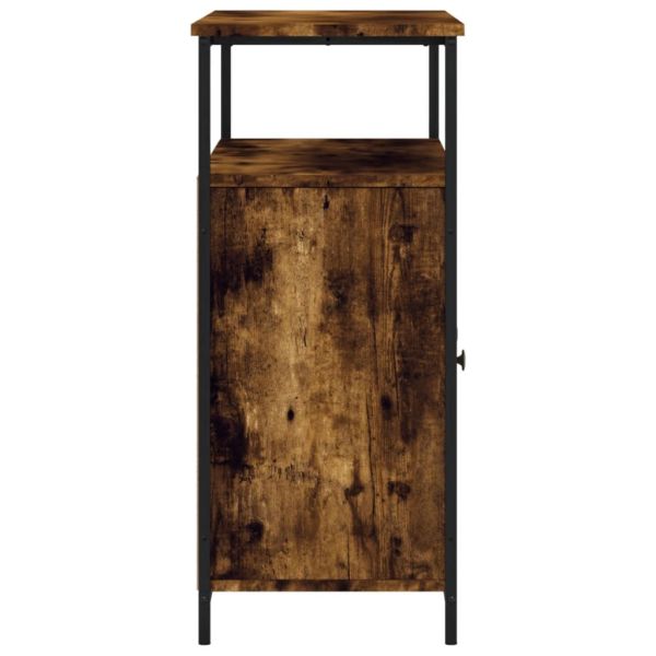 Сайдборд, опушен дъб, 100x35x80 см, инженерно дърво
