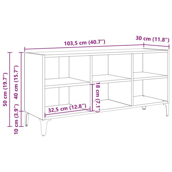 Комплект ТВ шкаф Монтиране на стена Кафяво 103,5 x 30 x 50 см