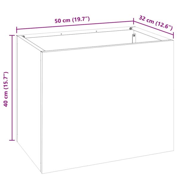 Градинска саксия Черно 50 x 32 x 40 см