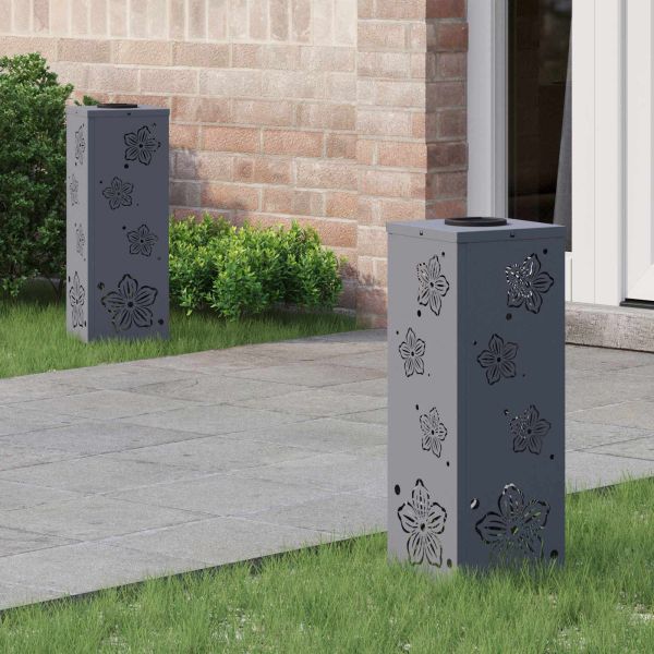 Соларна LED светлина за пътека 2 pcs Топло бяло 18 x 18 x 50 см