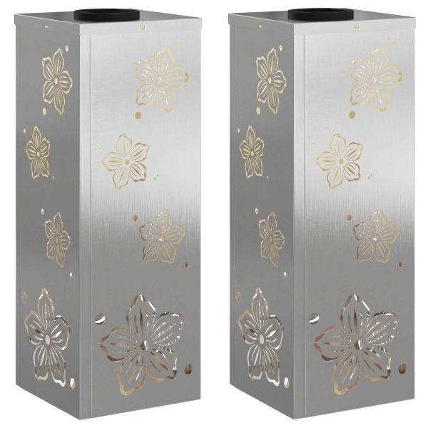 Соларна LED светлина за пътека 2 pcs Топло бяло 18 x 18 x 50 см