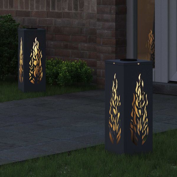 Соларна LED светлина за пътека 2 pcs Антрацит
