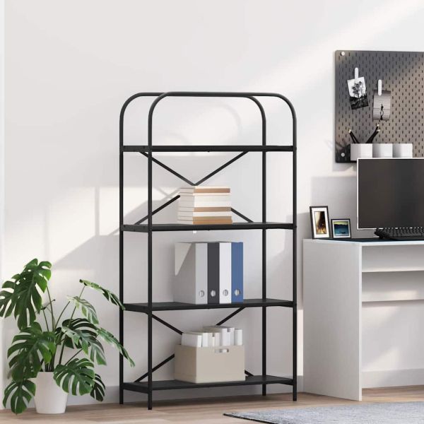 Рафт за книги 4 нива 80 x 30 x 146 см Инженерна дървесина