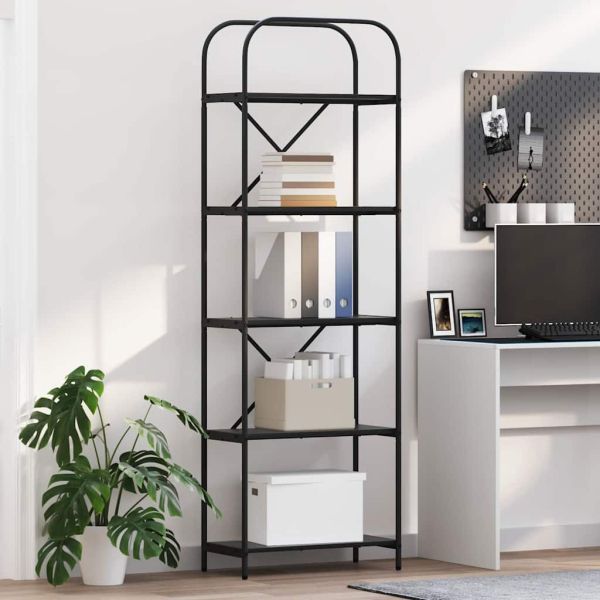 Рафт за книги 5 нива 60 x 30 x 183 см Инженерна дървесина