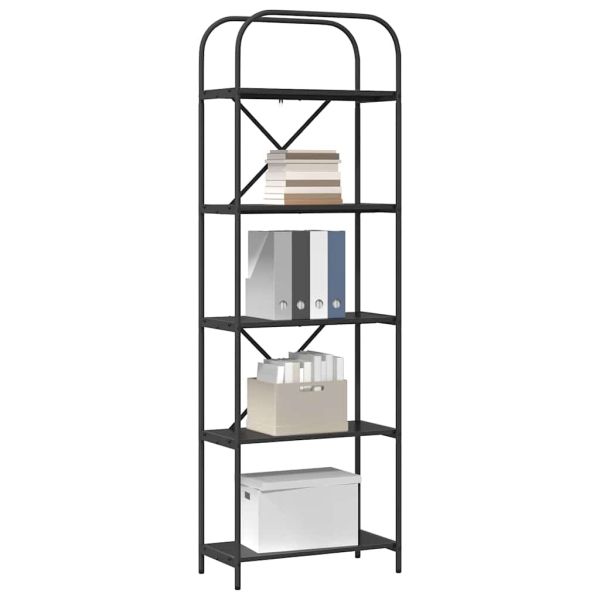 Рафт за книги 5 нива 60 x 30 x 183 см Инженерна дървесина