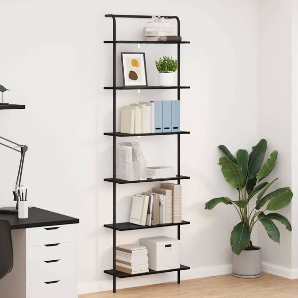 Рафт за книги 6 нива 60 x 24 x 203 см Инженерна дървесина