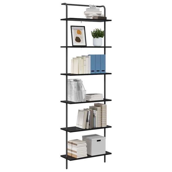 Рафт за книги 6 нива 60 x 24 x 203 см Инженерна дървесина
