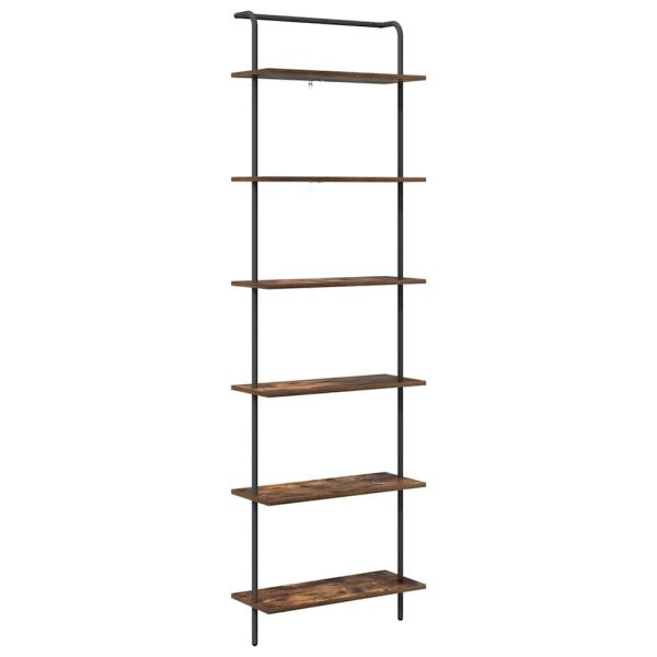 Рафт за книги 6 нива 60 x 24 x 203 см Инженерна дървесина