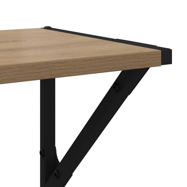 Стени за рафтове Монтиране на стена 2 бр. Дъб 60 x 25 x 25,5 cm