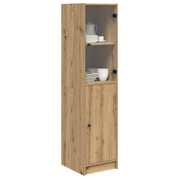 Висок шкаф Дъб 35 x 37 x 142 см Инженерна дървесина