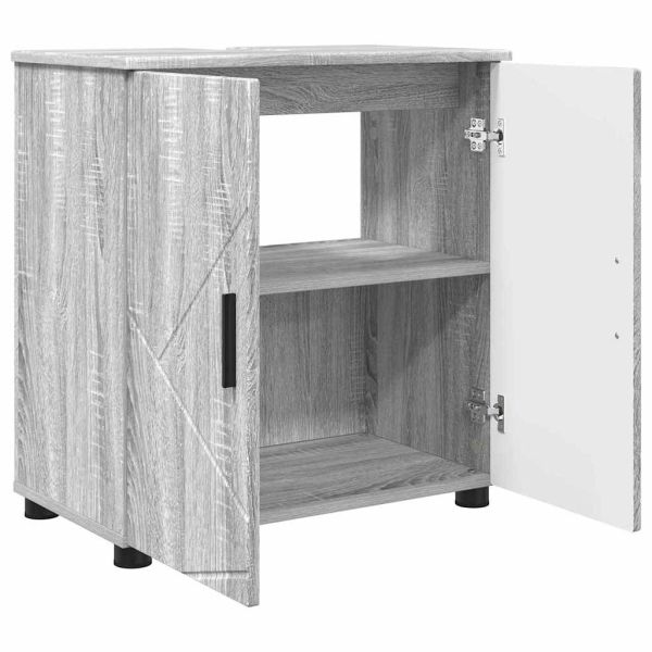 Шкаф за баня Сив Сонома 61 x 35 x 64 см
