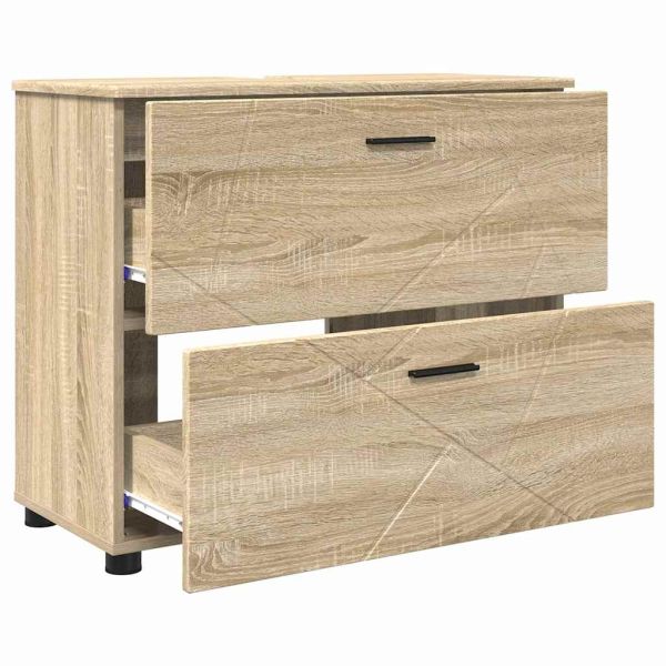Шкаф за баня Сонома дъб 76,5 x 35 x 64 см