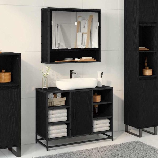 Стенен рафт Черния дъб 65 x 20 x 60 см