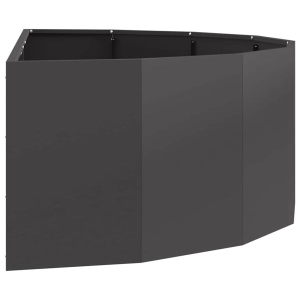 Кашпа Черно 120 x 60 x 35 cm Стомана