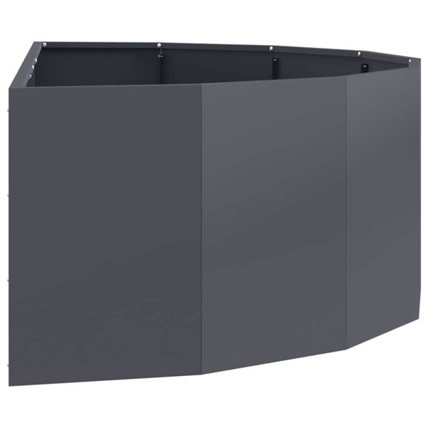 Кашпа Антрацит 120 x 60 x 35 cm Стомана