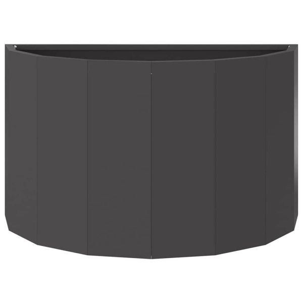 Кашпа Черно 60 x 30 x 35 см Стомана