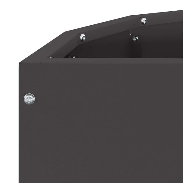 Кашпа Черно 60 x 30 x 35 см Стомана