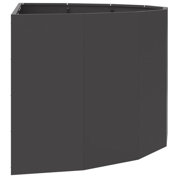 Кашпа Черно 120 x 60 x 50 см Стомана