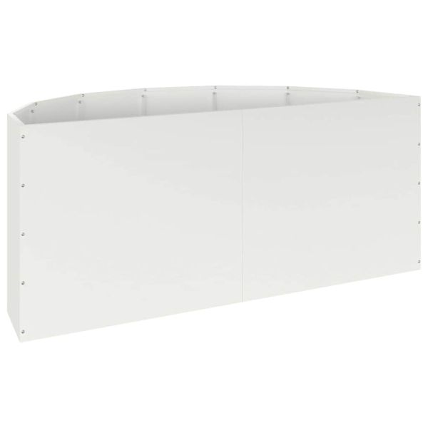 Кашпа Бяло 120 x 60 x 50 см Стомана