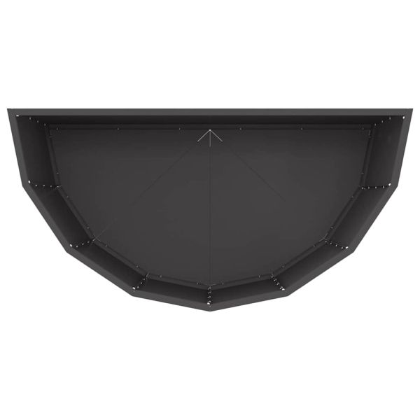 Кашпа Черно 90 x 45 x 50 см Стомана