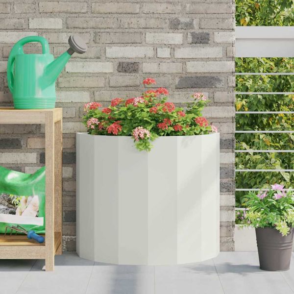 Кашпа Бяло 60 x 30 x 50 см Стомана