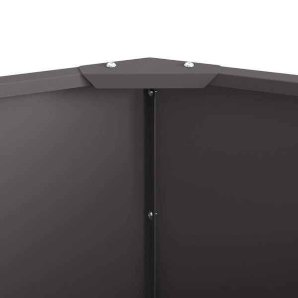 Кашпа Черно 90 x 90 x 35 см Стомана