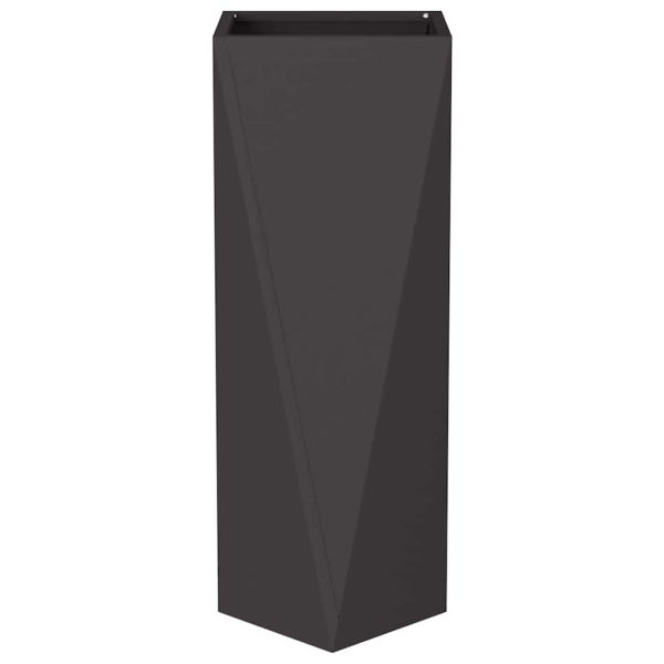 Кашпа 2 pcs Черно 30 x 30 x 75 см Стомана