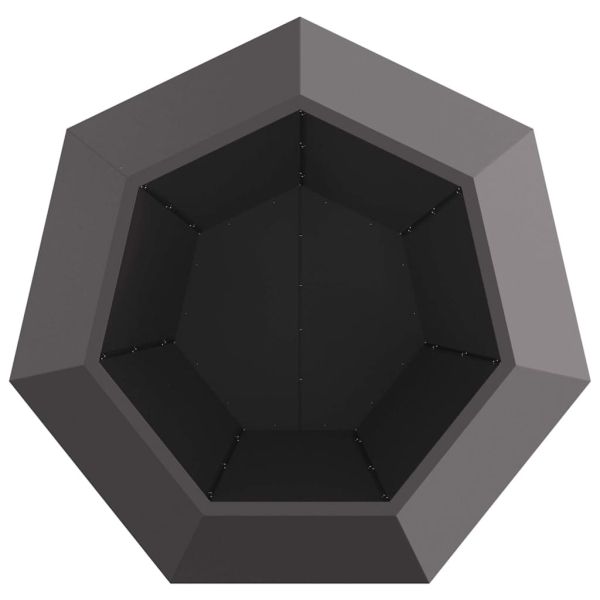 Кашпа Черно 100 x 100 x 80 см Стомана