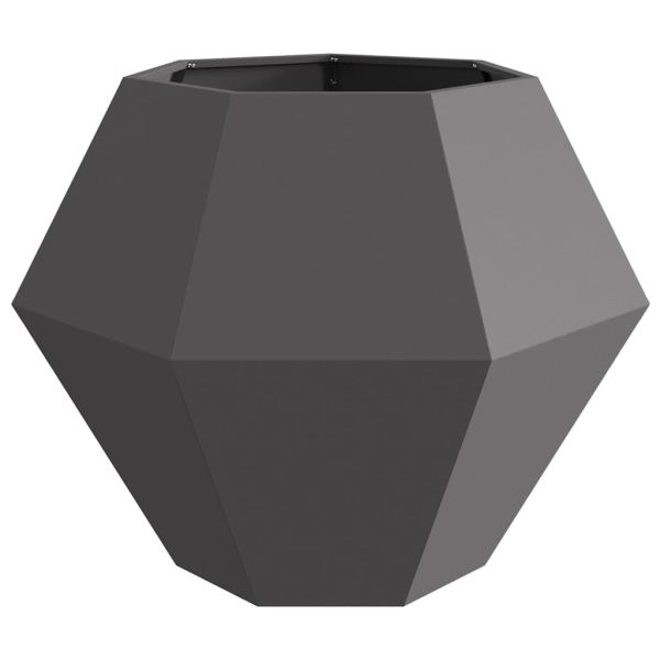 Кашпа 2 pcs Черно 100 x 100 x 80 см Стомана
