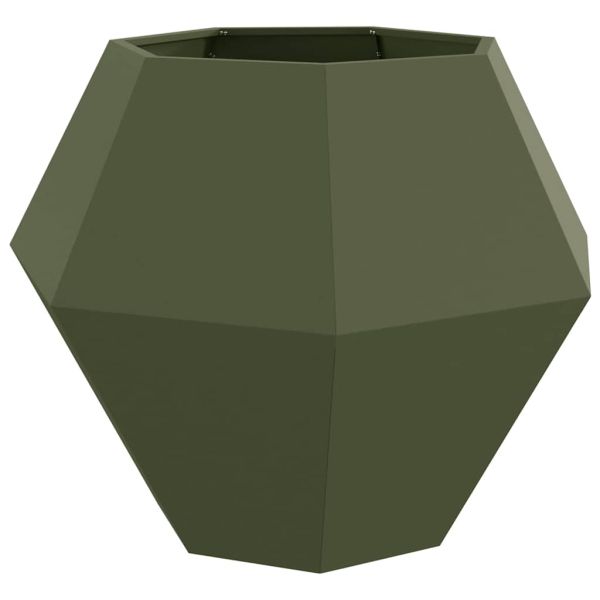 Кашпа Маслиненозелено 100 x 100 x 80 см Стомана