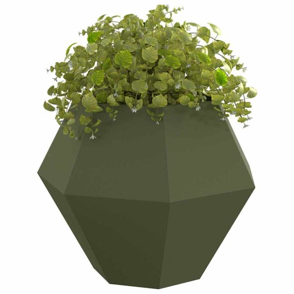 Кашпа Маслиненозелено 100 x 100 x 80 см Стомана