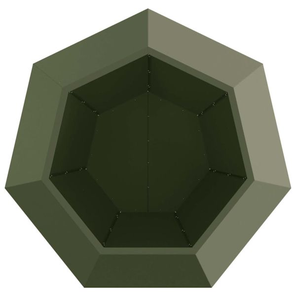 Кашпа Маслиненозелено 100 x 100 x 80 см Стомана