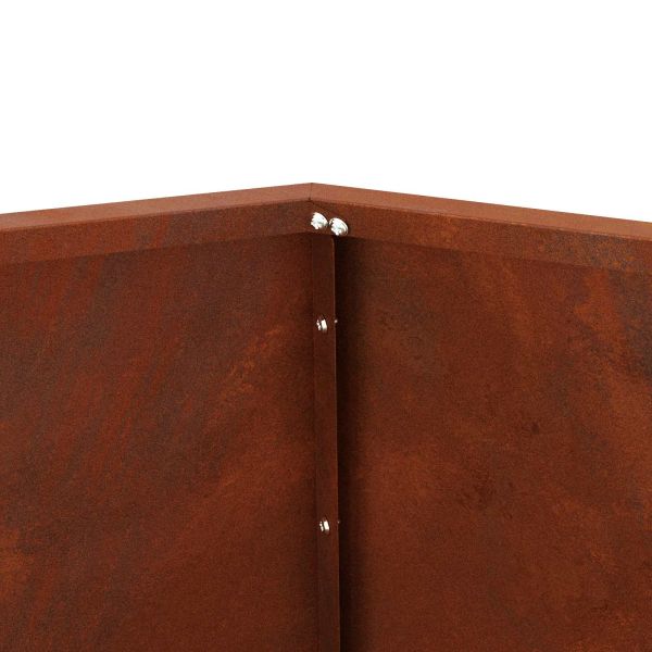 Кашпа 2 pcs Ръждясало 100 x 100 x 80 см Патинираща стомана