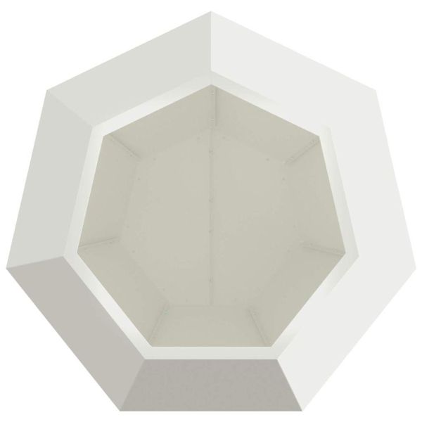 Кашпа 2 pcs Бяло 75 x 75 x 60 см Стомана