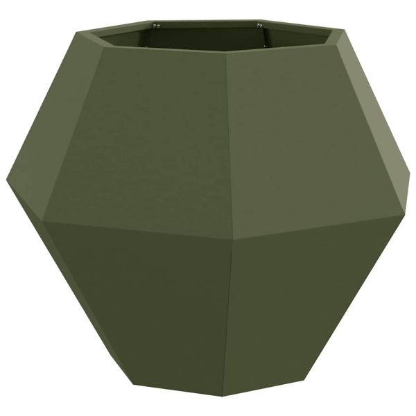 Кашпа Маслиненозелено 75 x 75 x 60 см Стомана