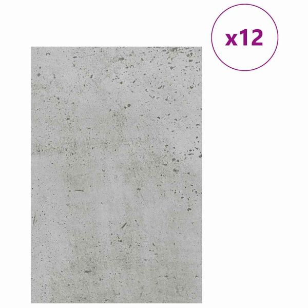 Декор панели 12 бр. Циментено сиво 40 x 60 x 0.27 см