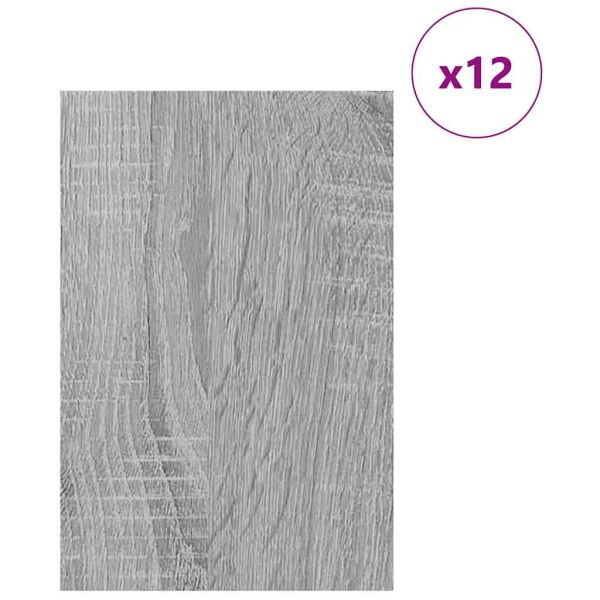 Декор панели 12 pcs Сив Сонома 40 x 60 x 0.27 см