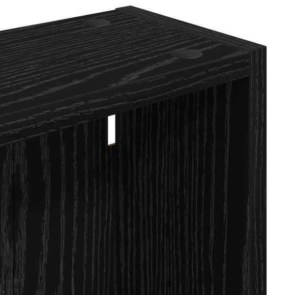 Банен стенен шкаф с рафт Черен Дъб 40 x 14 x 70 см