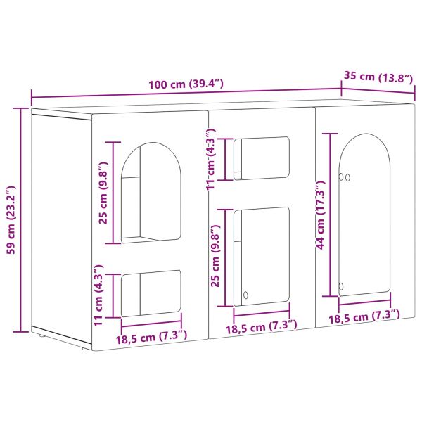 Служебен шкаф ELST Димян дъб 100 x 35 x 59 см