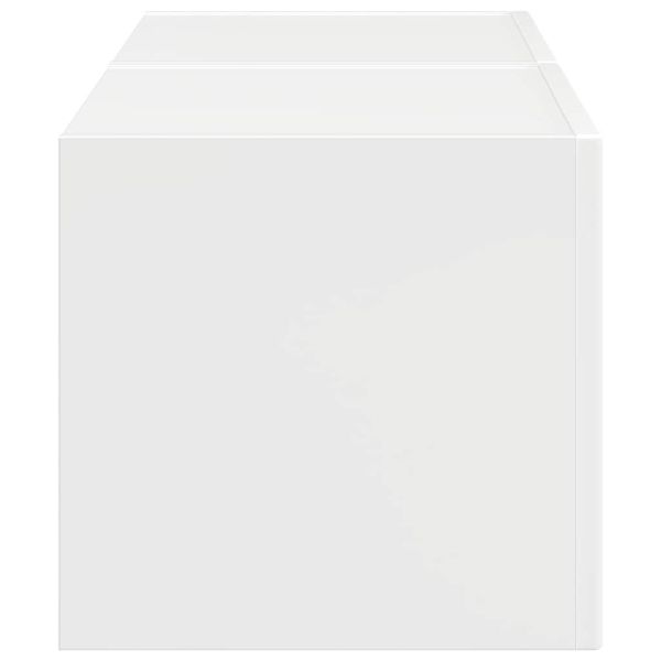 TV стенен шкаф 2 pcs Гланц бяло 39 x 31 x 29,5 см