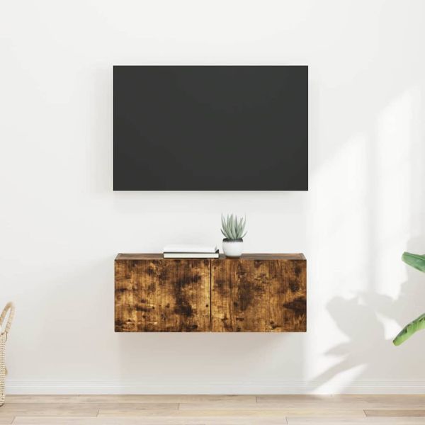 TV стенен шкаф 2 бр. Димян дъб Инженерна дървесина
